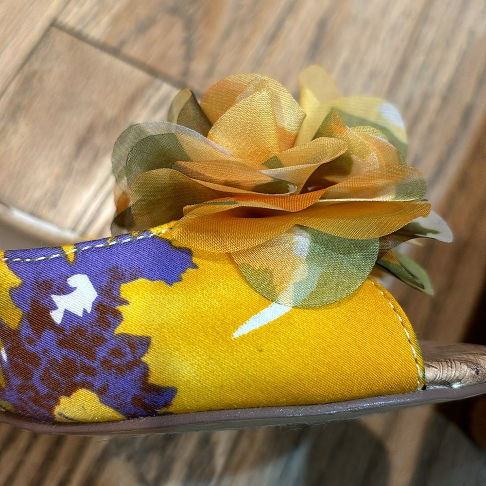 Unisa Yellow Spring Floral Wedge Size 8m - Picture 12 of 13